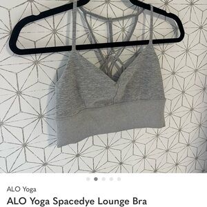ALO Yoga Spacedye Lounge Bra - Light Gray